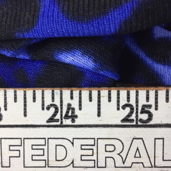 Alia Women Lined Blue Leopard Print Top Sz 2x D - Picture 6 of 7